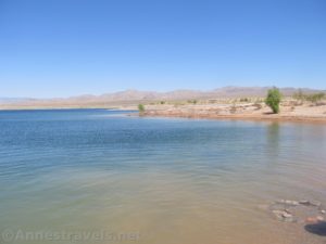 Views across the swimming area at Echo Bay in Lake Mead National Recreation Area, Nevada