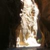 Entering the shadows of the Zion Narrows in Zion National Park, Utah