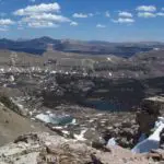 Views down toward Naturalist Basin from the peak of Mt. Agassiz, Uinta Mountains, Utah