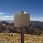 Sign marking Mt. Walter, the second highest point in New New Mexico.