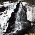 Williams Falls, still bounded by snow, Carson National Forest, New Mexico