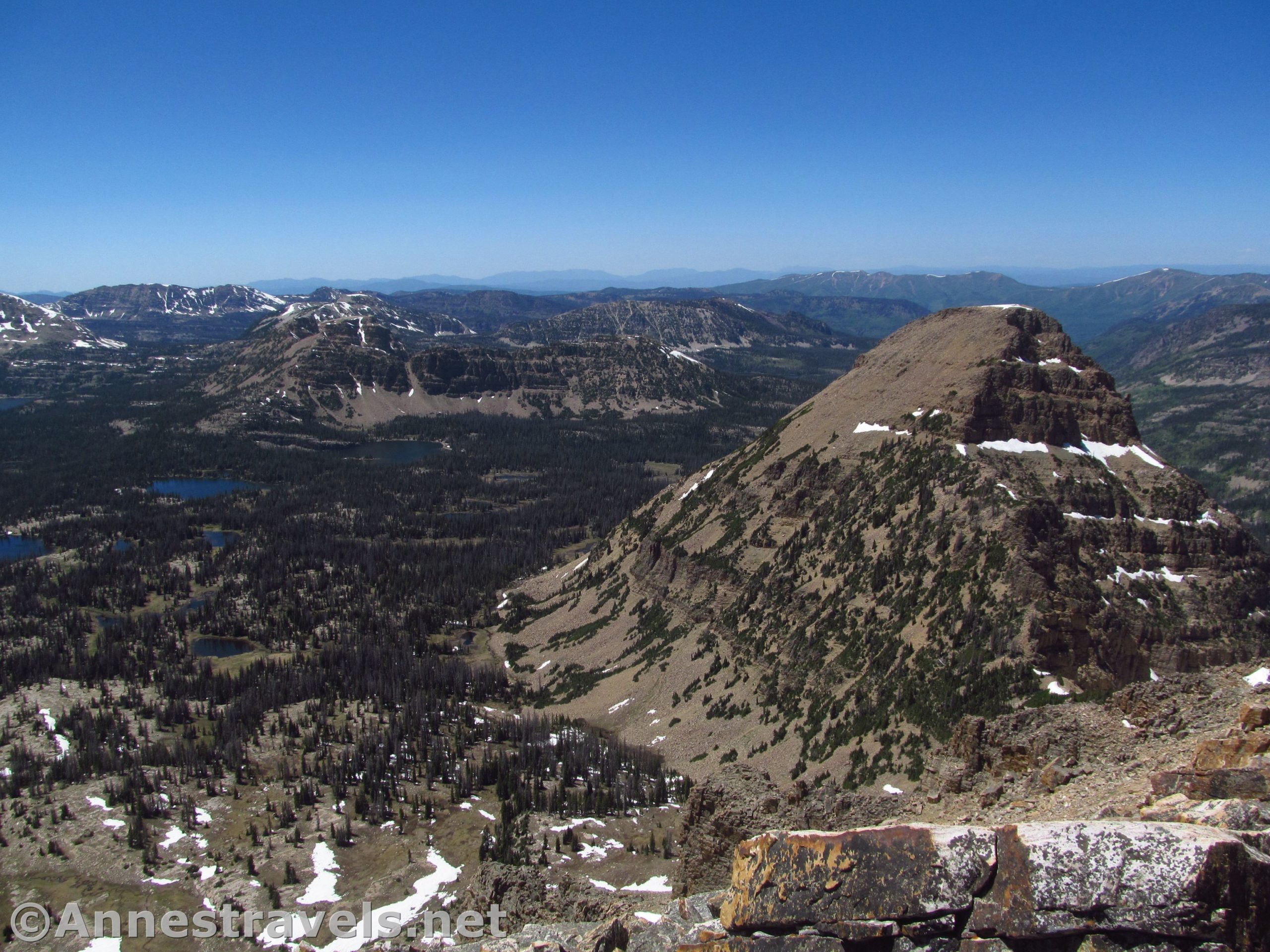 Reids Peak and views to the northwest from Bald Mountain in the Uinta Mountains of Utah