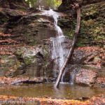 The the third Barnes Falls in Barnes Gully, Onanda Park in the Finger Lakes of New York