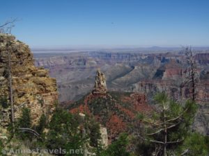Point Imperial from the eastern end of the Ken Patrick Trail (the views are better slightly further west) on the north rim of Grand Canyon National Park, Arizona