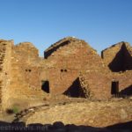 Early morning at Pueblo del Arroyo in Chaco Culture National Historical Park in rural New Mexico