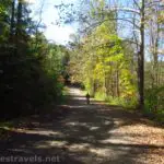 Riding the road to Big Bend Overlook in Letchworth State Park, New York