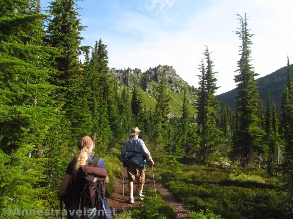 Hiking the Cliff Lake Trail toward Chicago Peak and Milwaukee Pass in the Cabinet Mountains Wilderness of Montana
