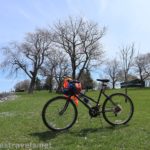 A bicycle parked at B. Forman Park in Pultneyville, New York