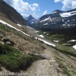 Looking down on Preston Park and Reynolds Mountain from the Siyeh Pass Trail, Glacier National Park, Montana