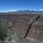 US-64 and the Rio Grande Gorge Bridge spans the gorge in Rio Grande del Norte National Monument, New Mexico