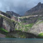 Grinnell Falls over Grinnell Lake, Glacier National Park, Montana