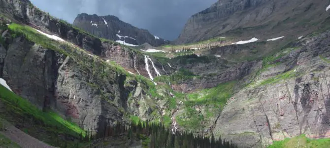 Spectacular Views from Lake Josephine and Grinnell Lake