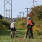 Cyclists on the Genesee Valley Greenway between Fillmore and Houghton, New York