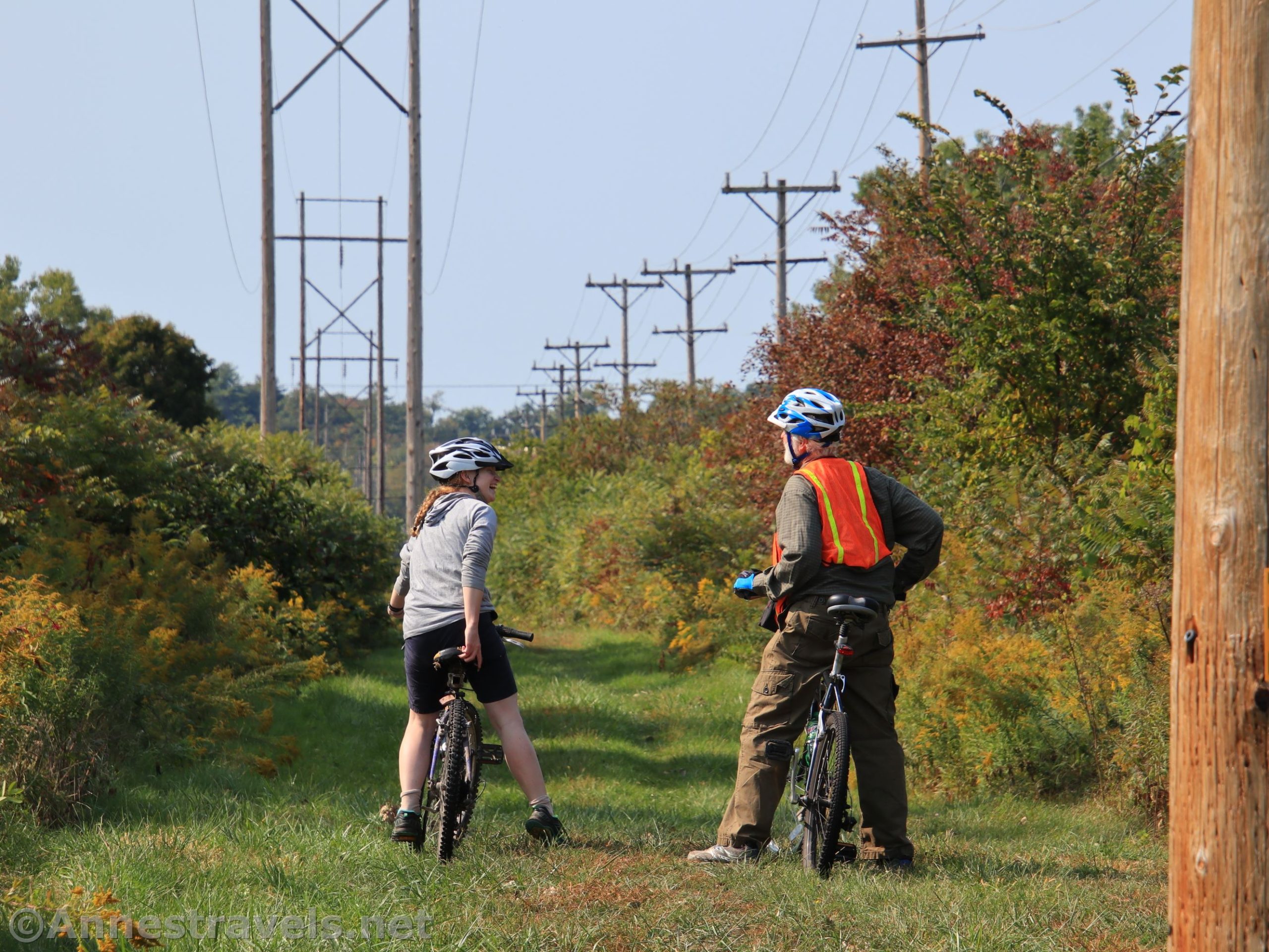Cyclists on the Genesee Valley Greenway between Fillmore and Houghton, New York