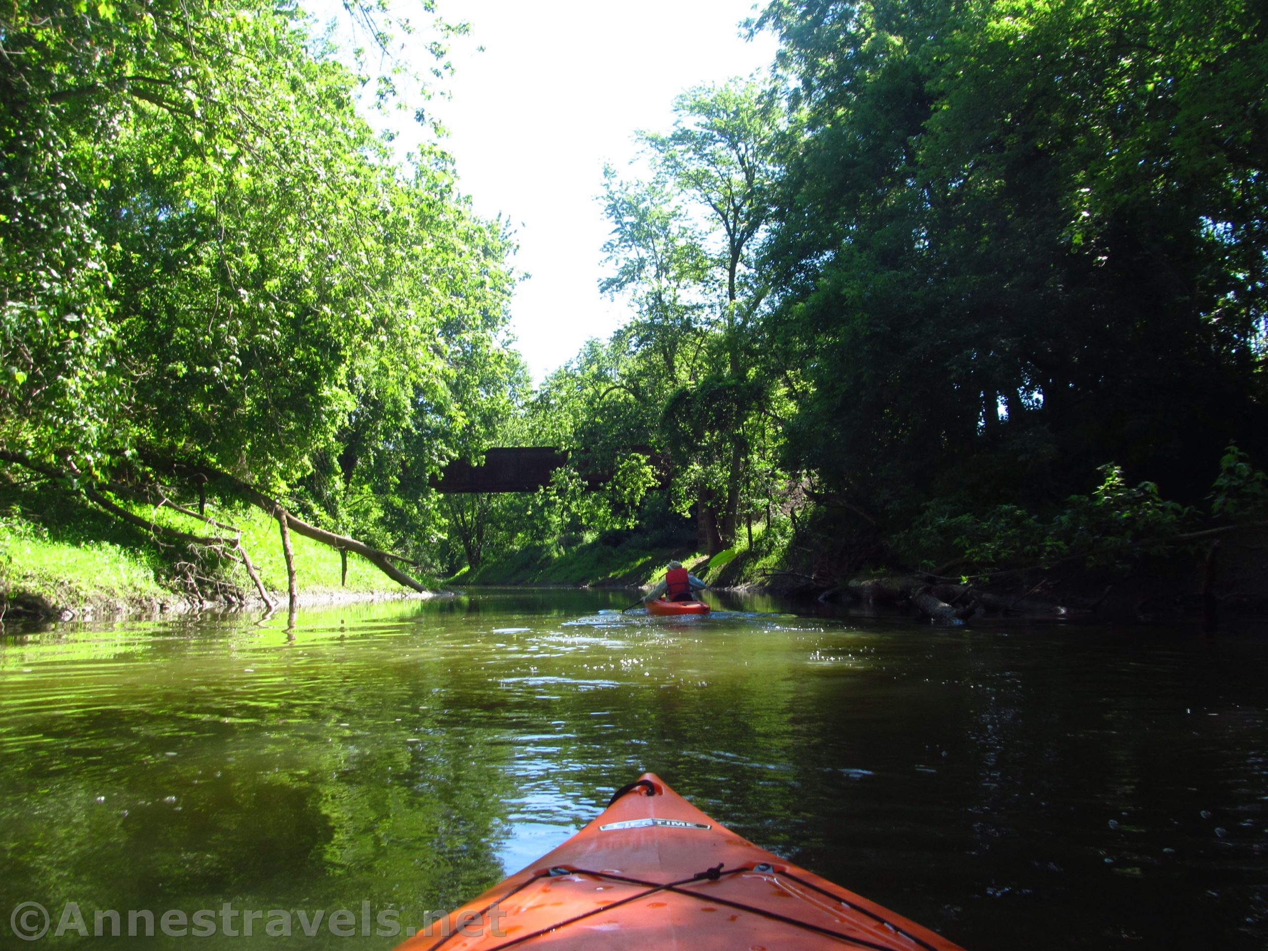 Kayaking on Honeoye Creek, West Rush, New York