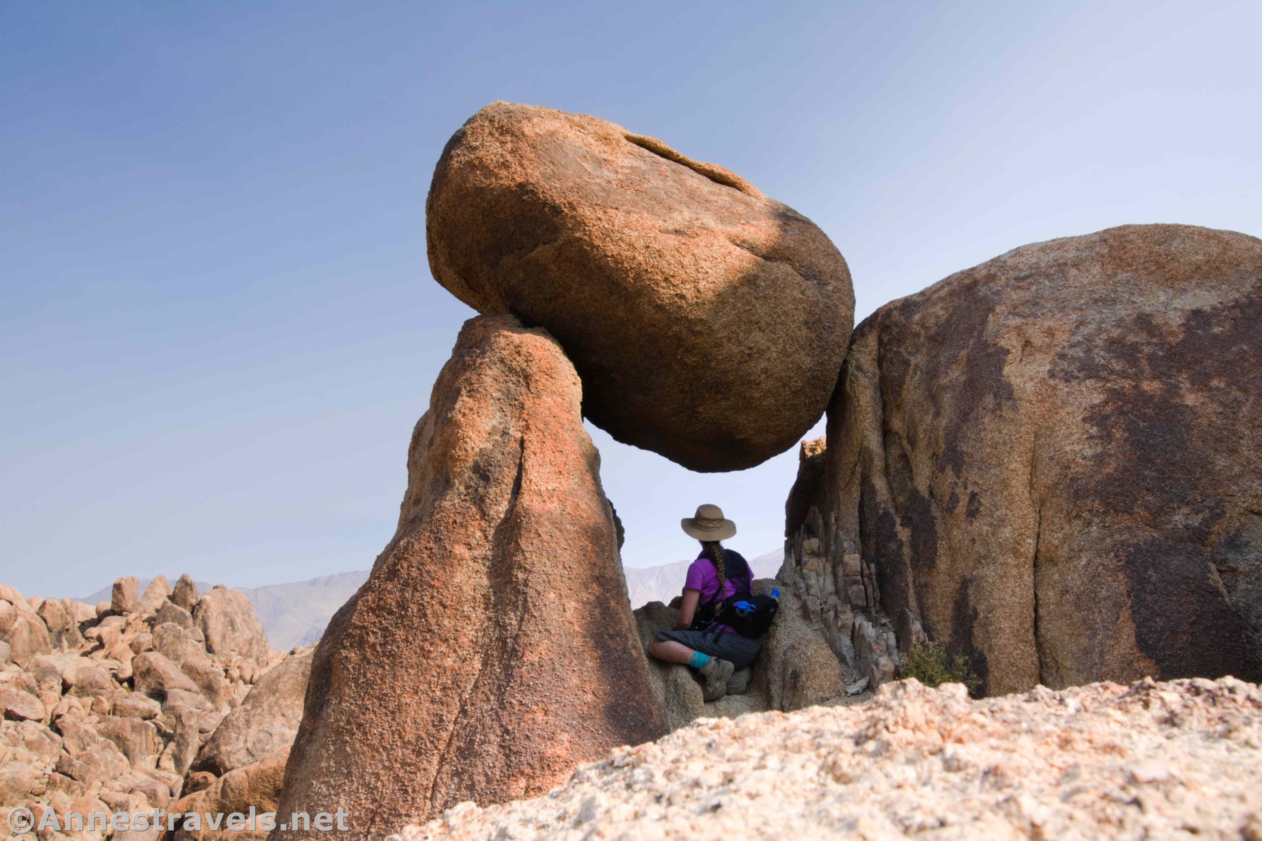 Balancing rock arch in the Alabama Hills National Scenic Area, California