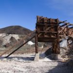 Old ore bins at the Saratoga Mine, Death Valley National Park, California