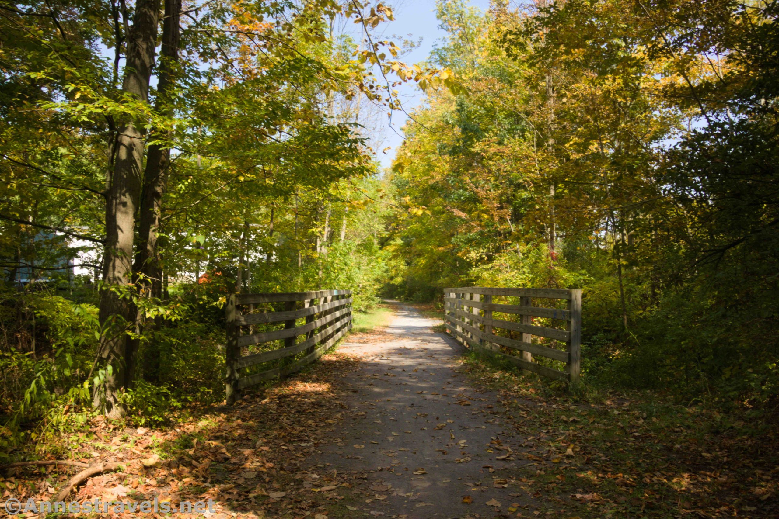 A small bridge on the Catharine Valley Trail south of Watkins Glen and Montour, New York