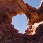 Views through Christmas Tree Arch, Arches National Park, Utah