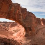 Views of the north side of Covert Arch, Arches National Park, Lost Spring Canyon, Utah