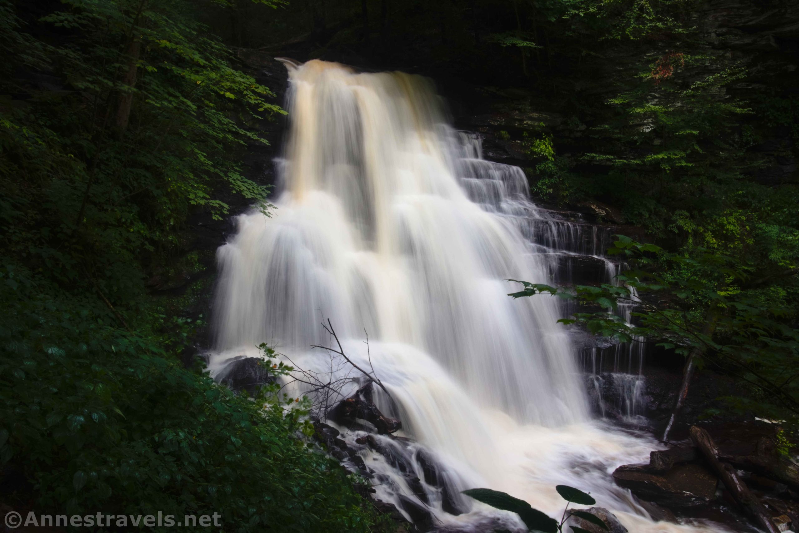 Erie Falls in Ricketts Glen State Park after a heavy rain, Pennsylvania