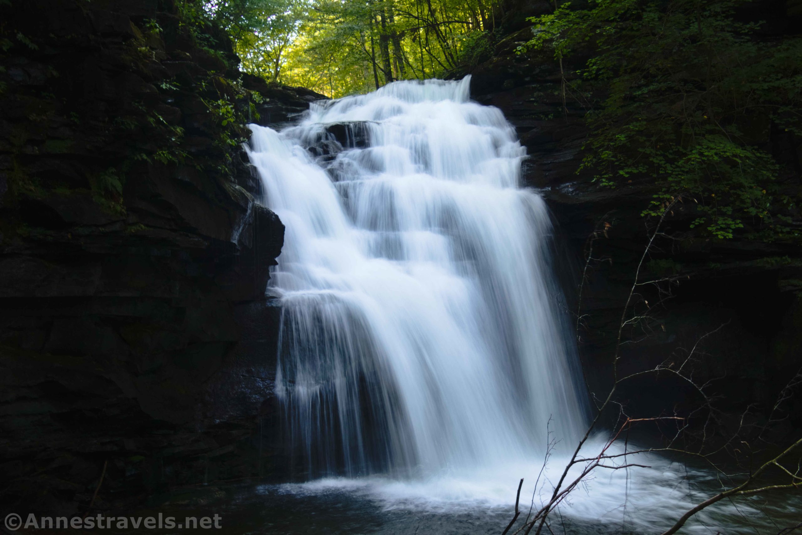 Big Falls below Grassy Hollow Road en route to Lewis Falls, Pennsylvania State Game Lands 13