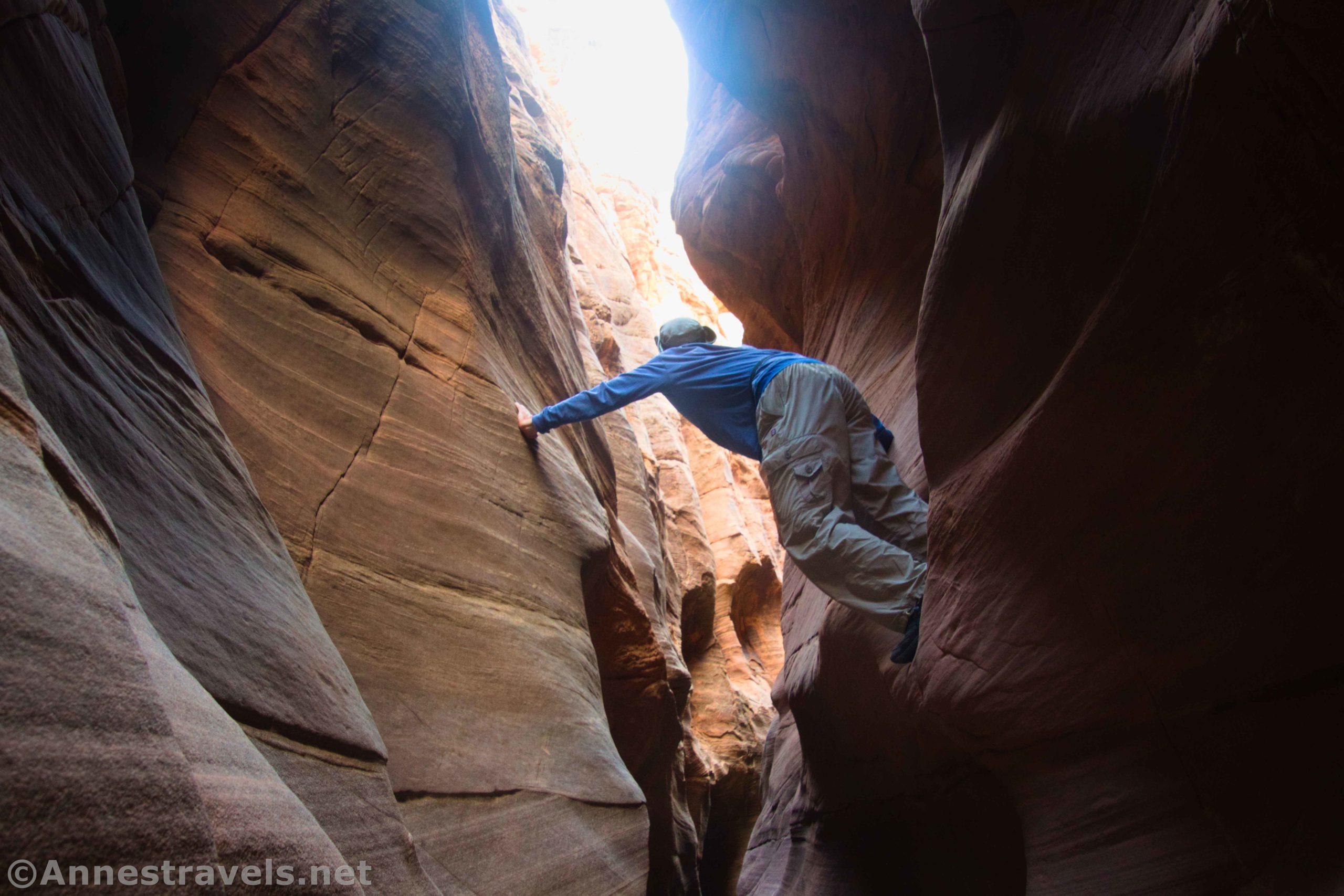 Exploring in Upper Chute Canyon, San Rafael Swell, Utah