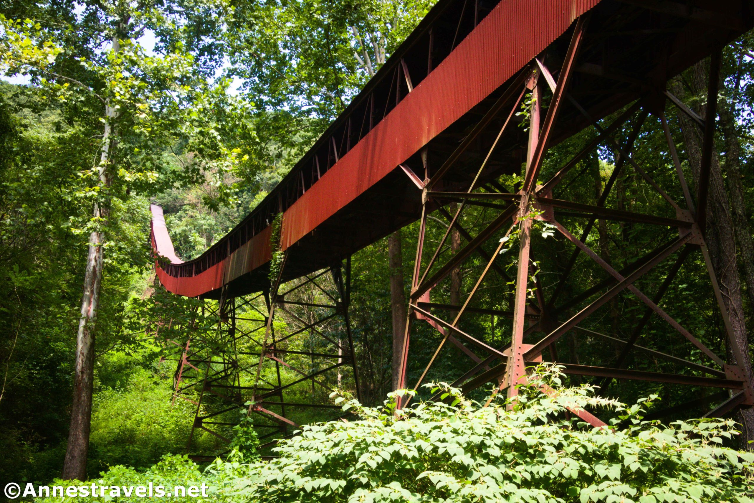 The tipple at Nuttallburg coal mine, New River Gorge National Park, West Virginia