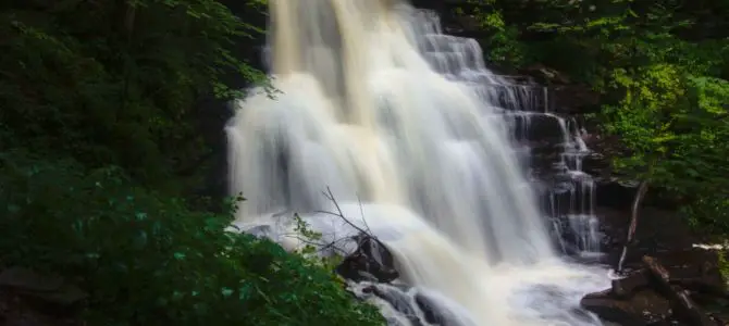 The Falls Trail through Ganoga Glen in Ricketts Glen State Park