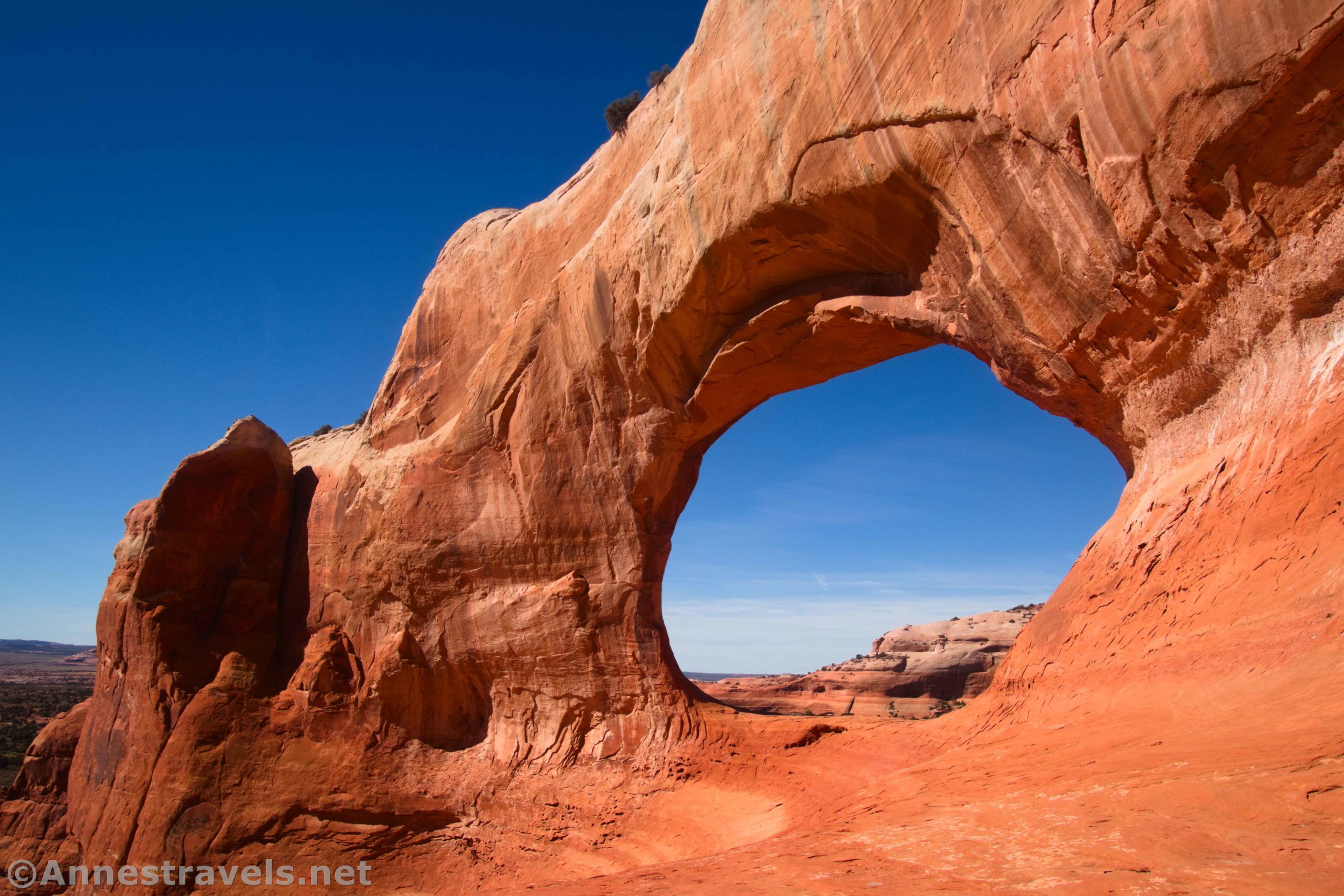 The back side of Wilson Arch south of Moab, Utah