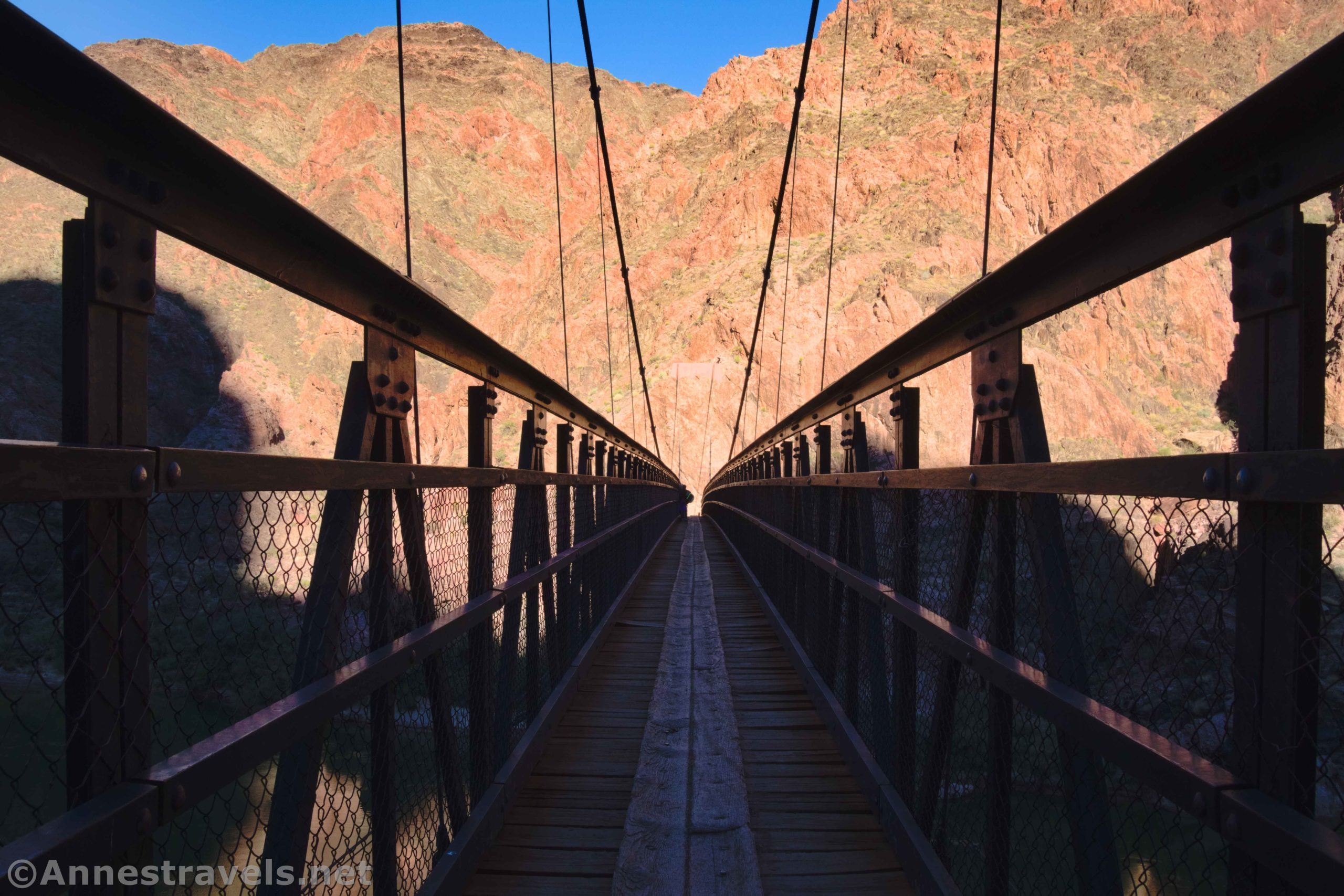 Black Bridge at the bottom of the South Kaibab Trail, Grand Canyon National Park, Arizona