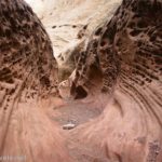 Holes in the canyon walls of Little Wildhorse Canyon, San Rafael Swell, Utah