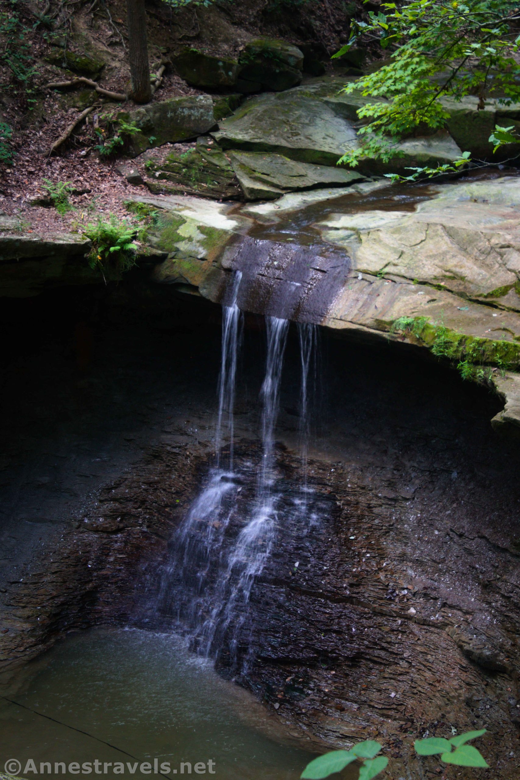Views down on Blue Hen Falls, Cuyahoga Valley National Park, Ohio