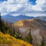 Mist around the ridges of Loafer Mountain en route to Santaquin Peak, Wasatch Range in Uinta-Wasatch-Cache National Forest, Utah