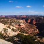 Views to Cleopatra's Chair and into a sidecanyon of Millard Canyon from Observation Rock, Maze District of Canyonlands National Park, Utah