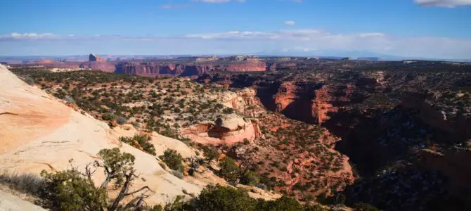 Climbing up Observation Rock