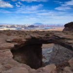Views of Skylight Arch and Lake Powell, Glen Canyon National Recreation Area, Utah