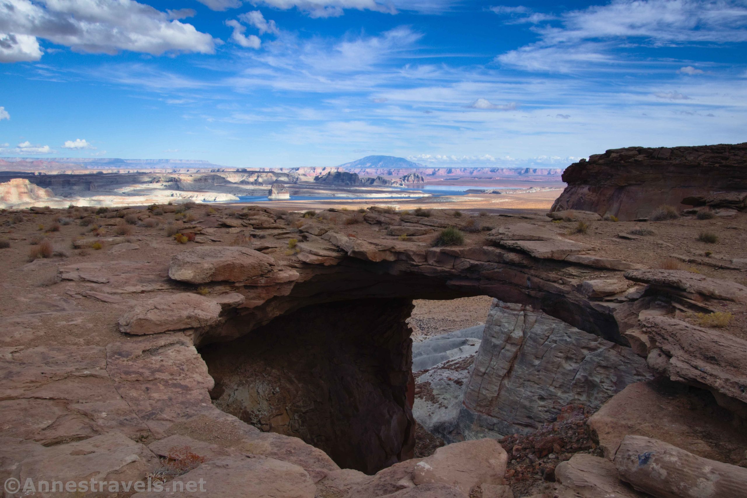 Views of Skylight Arch and Lake Powell, Glen Canyon National Recreation Area, Utah