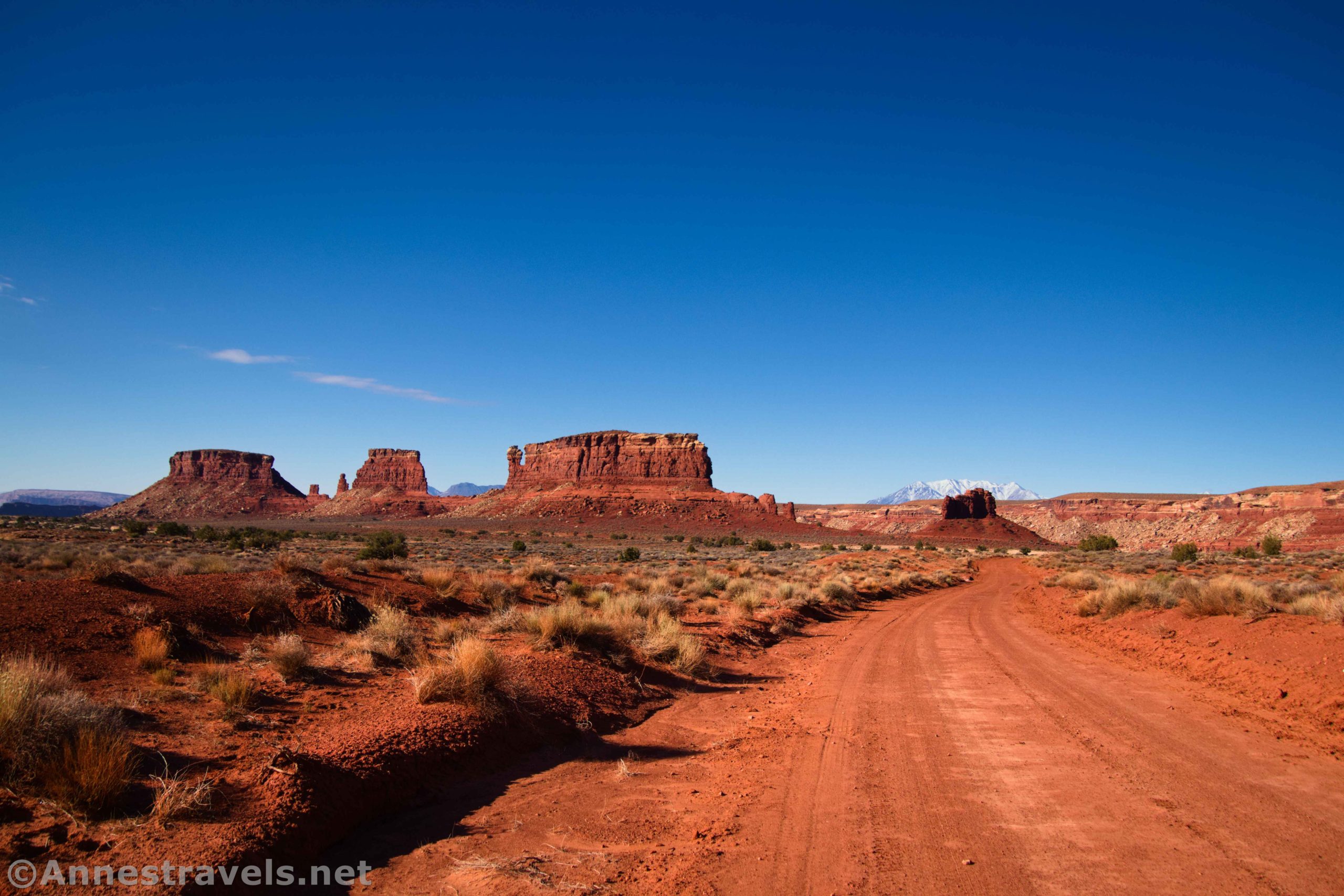 Rock formations and views of the Henry Mountains from the Waterhole Flat Road, Glen Canyon National Recreation Area, Utah