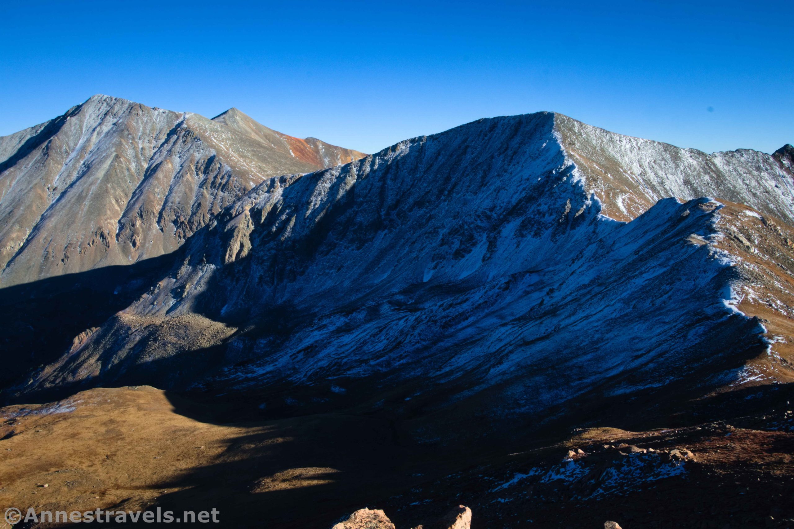Snowy mountains from Cupid Peak above Loveland Pass, Arapaho National Forest, Colorado