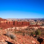 The Mother and Child Formation and the Fins from the Golden Stairs Trail, Maze District of Canyonlands National Park, Utah