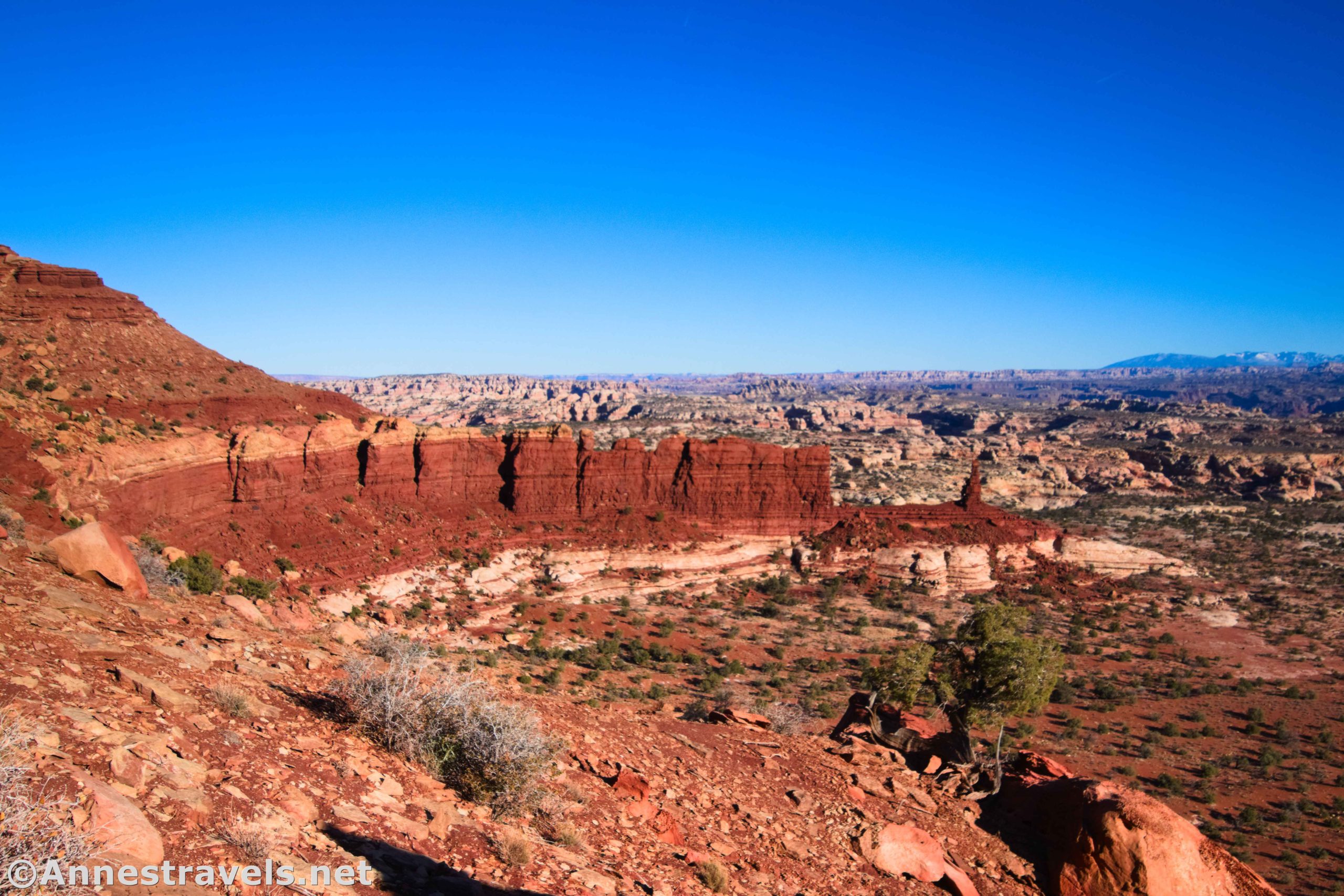 The Mother and Child Formation and the Fins from the Golden Stairs Trail, Maze District of Canyonlands National Park, Utah