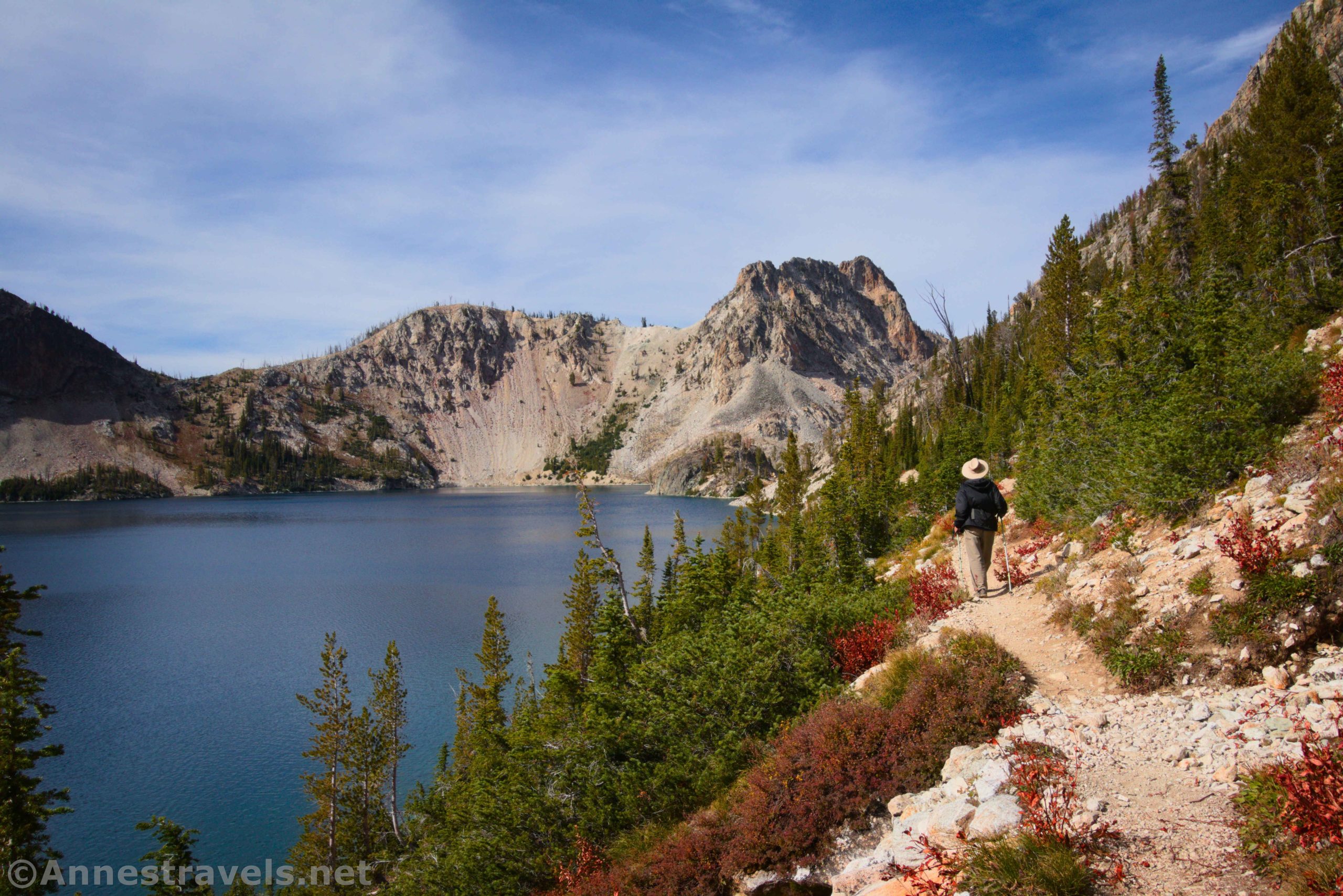 Autumn views across Sawtooth Lake, Sawtooth National Recreation Area, Idaho