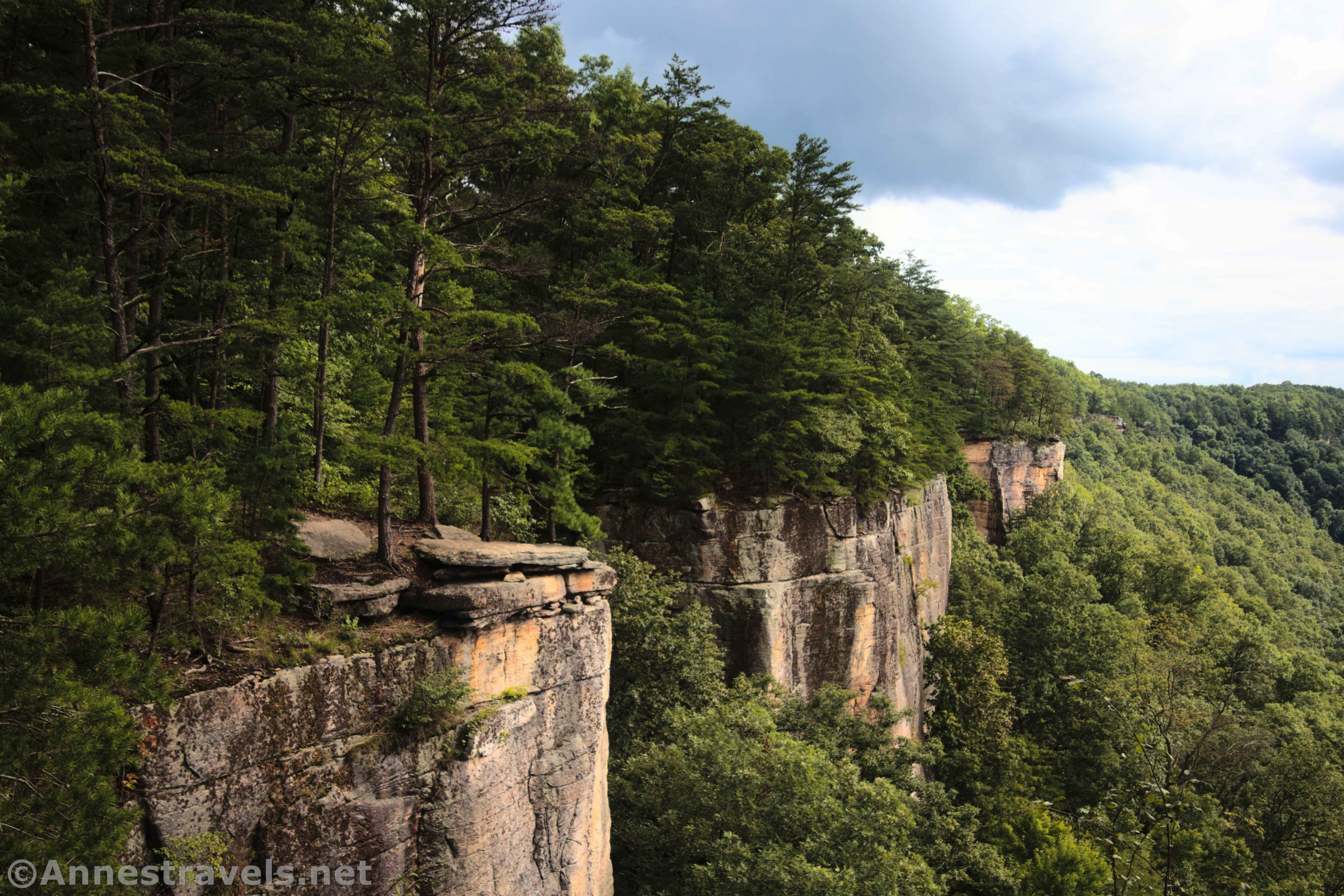 Views of the Endless Wall from Diamond Point, New River Gorge National Park, West Virginia