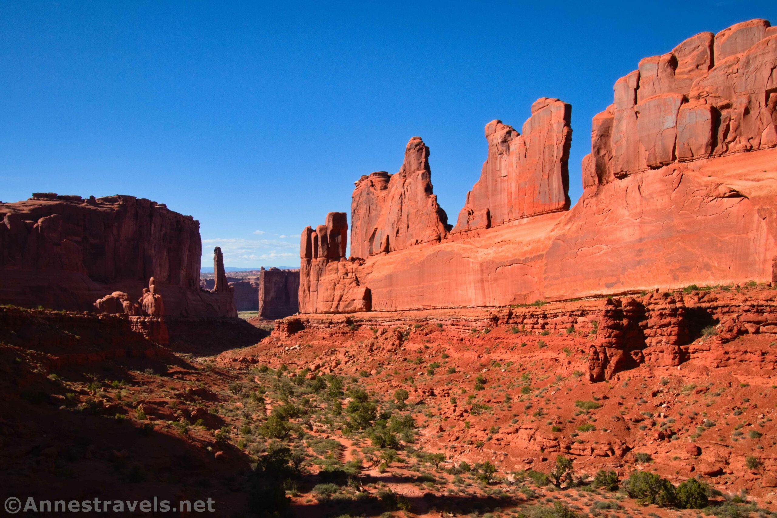 Park Avenue from the viewpoint, Arches National Park, Utah
