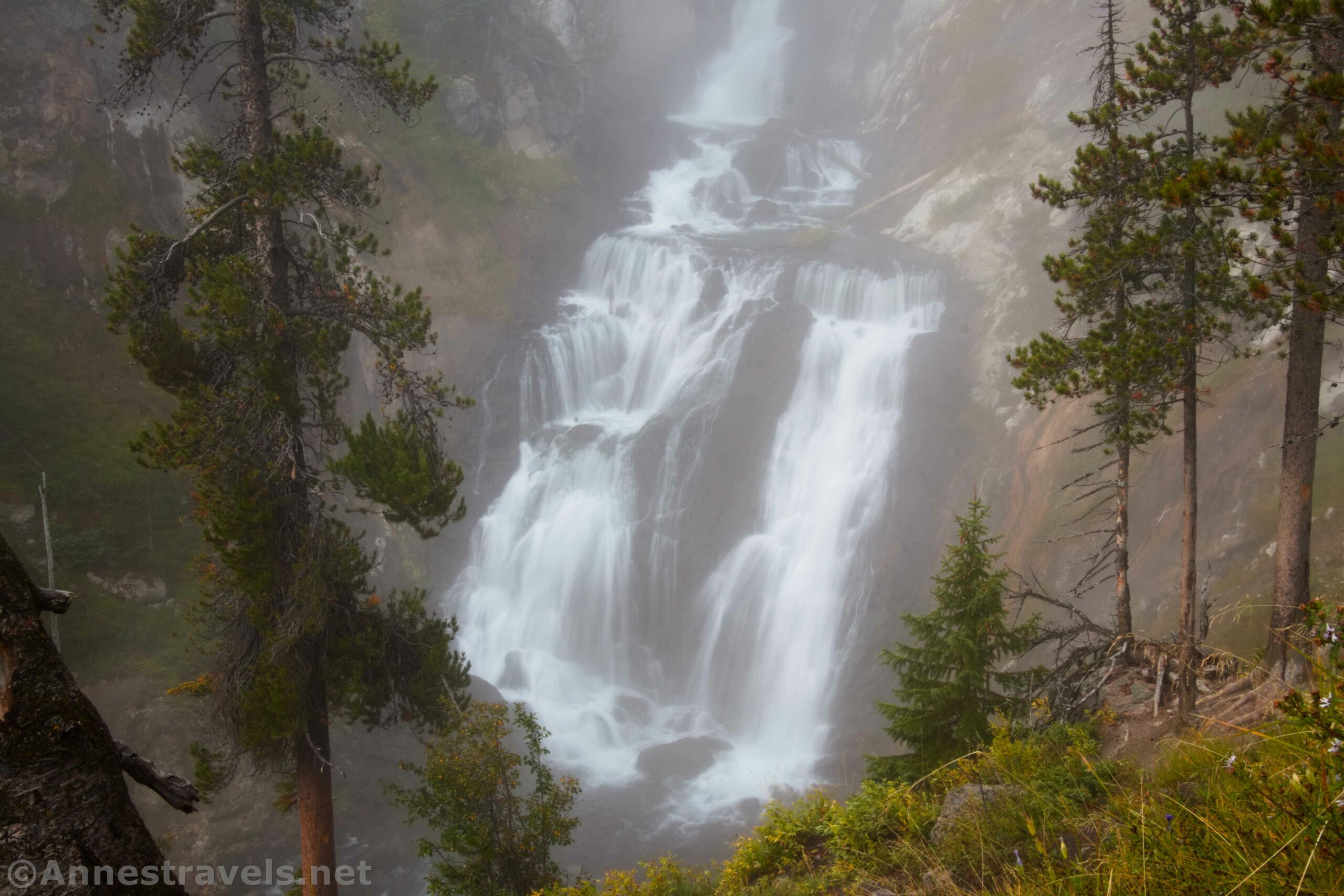 Mystic Falls from the viewpoint along the Mystic Falls Trail, Yellowstone National Park, Wyoming