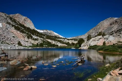 Views across Lock Leven on the way up to Piute Pass, Inyo National Forest, California