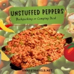 Unstuffed Peppers dehydrated backpacking or camping meal