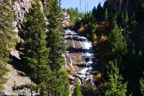 Autumn at Wraith Falls in Yellowstone National Park, Wyoming