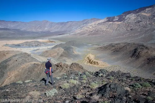 Hiking down from Lake Hill in Panamint Valley, Death Valley National Park, California